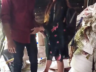 18 year old student gets fucked like a whore in a barn! Indian porn