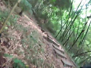 milf safada chupa pau de estranho na mata